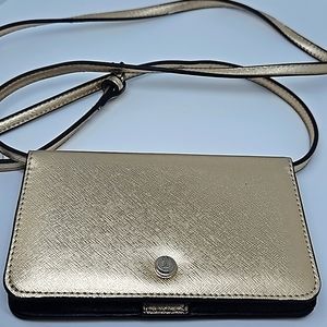 Nine West Metallic Gold Clutch Wristlet Wallet